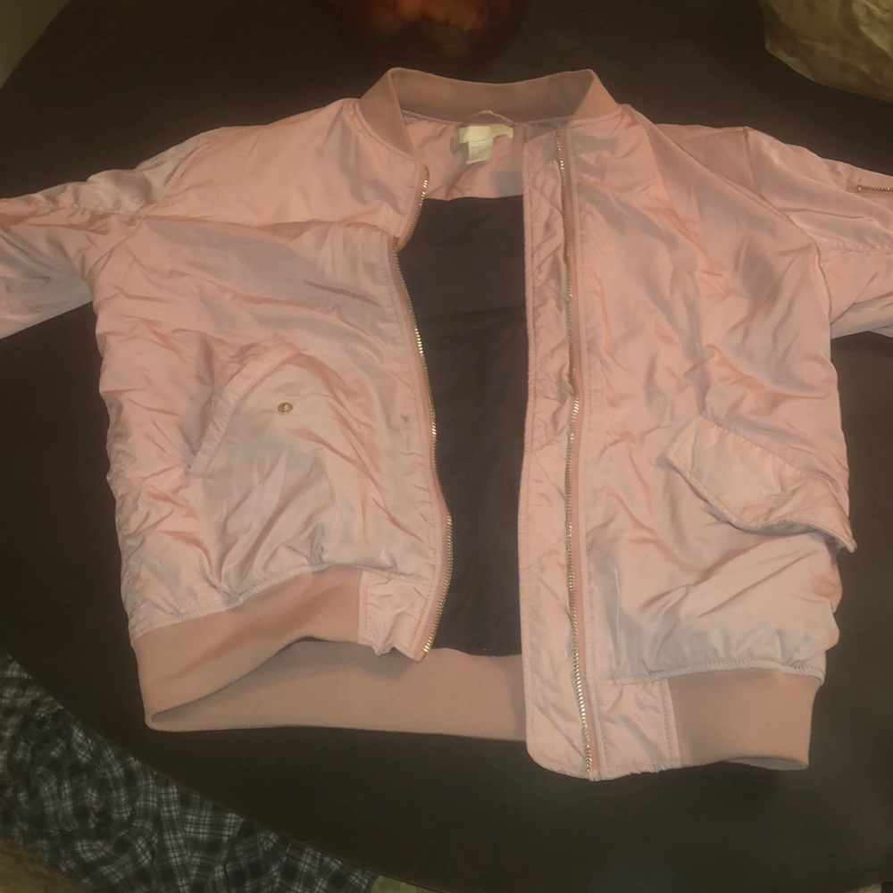 Pink bomber jacket